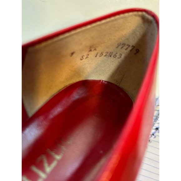 Women's Naturalizer Slip On Shoes Size 9B Katherine Red Smooth Cone Heel - Picture 7 of 10